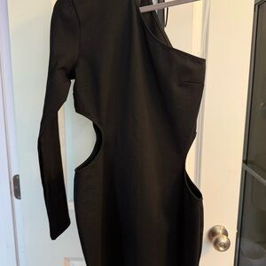 Elegant Black One-Shoulder Dress